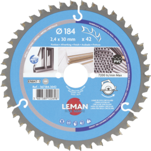 LAME CIRC.HM FINITION D184X2.4X30 Z=42 TRAP-PL NEG - 367.184.3042 - LEMAN