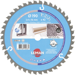 LAME CIRC.HM FINITION D190X2.4X16 Z=42 TRAP-PL NEG - 367.190.1642 - LEMAN