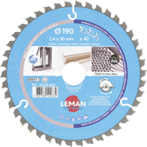 LAME CIRC.HM FINITION D190X2.4X30 Z=42 TRAP-PL NEG - 367.190.3042 - LEMAN