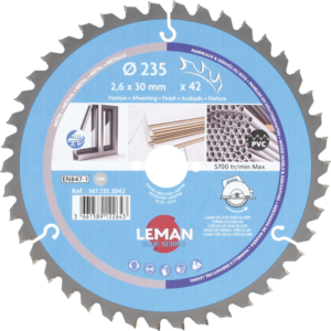 LAME CIRC.HM FINITION D235X2.6X30 Z=42 TRAP-PL NEG - 367.235.3042 - LEMAN