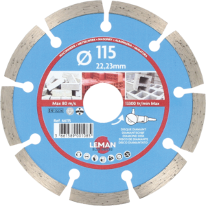DISQUE DIAMANT SEGMENTS MAÇONNERIE 115X22.23 HT 7 - 66115 - LEMAN
