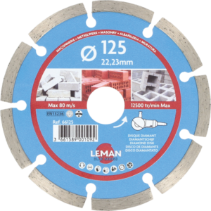 DISQUE DIAMANT SEGMENTS MAÇONNERIE 125X22.23 HT 7 - 66125 - LEMAN