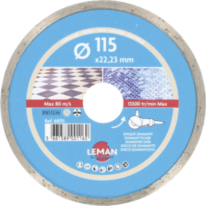 DISQUE DIAMANT CARRELAGE 115X22.23 HT5 Jante continue - 68115 - LEMAN