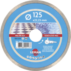 DISQUE DIAMANT JC CARRELAGE 125X22.23 HT5 Jante continue - 68125 - LEMAN