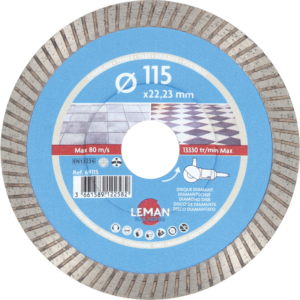 DISQUE DIAMANT GRES CERAME D115X1.0/1.4X22.23 HT10 - 69115 - LEMAN