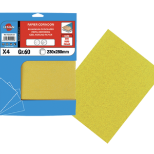 8 FEUILLES PAPIER CORINDON JAUNE 230X280 GR40 PAR 15 LOTS - PC.081 - LEMAN