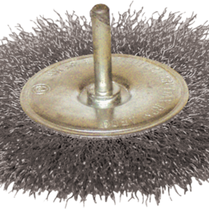 BROSSE CIRCULAIRE D75 FIL 0.30 ACIER ONDULE TIGE DE 6x30 - 330.075A - LEMAN