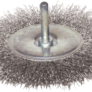 BROSSE CIRCULAIRE D100 FIL 0.30 INOX ONDULE TIGE DE 6x30 - 330.100I - LEMAN