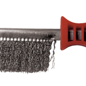 BROSSE DEMI-LUNE 265X140X25 FIL 0.30 ACIER ONDULE MANUELLE - 740.226 - LEMAN