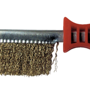 BROSSE DEMI-LUNE 265X140X25 FIL 0.30 ACIER LAITON MANUELLE - 740.216 - LEMAN