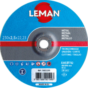 DISQUE TRONCONNAGE METAL 230X2.5X22.23 F42 - 1602230 - LEMAN