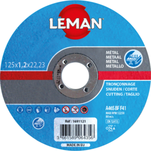 DISQUE TRONCONNAGE ALU 125X1.2X22.23 F41 - 1691121 - LEMAN