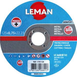 DISQUE TRONCONNAGE INOX ULTRACUT 125X0.75X22.23F41 - 1791120 - LEMAN