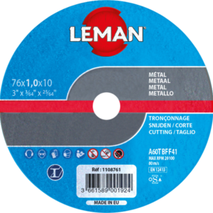 DISQUE TRONCONNAGE METAL 76X1.0X10 F41 - 1108761 - LEMAN