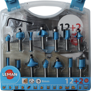 COFFRET 12+2 FRAISES DE DEFONCEUSE ASSORTIES Q8 HM - 428.700.14 - LEMAN