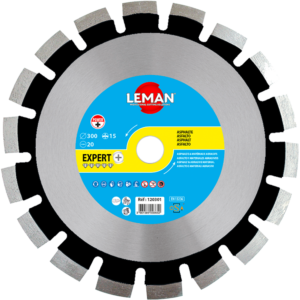 DISQUE DIAM SEGMENTS ASPHALTE 300X25.4/22.2 HT15 - 120305 - LEMAN