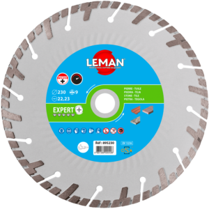 DISQ DIAM SEGMENTS TURBO TUILE PIERRE 230X22.23HT9 - 895230 - LEMAN
