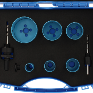 6 TREPANS BIM D22/29/35/44/51/68 + MANDRINS/ FORET COFFRET - 3063 - LEMAN