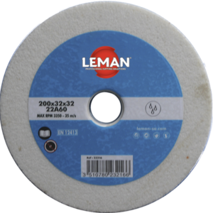 MEULE TOURET BLANCHE 150X20X32 MI FINITION GR46 vitrifiée corindon - 15014 - LEMAN