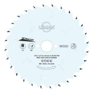 LAME CIRC HM FINE D190X30X1,6 28Z ALT POS BOIS - 964CL.190.3028 - LEMAN