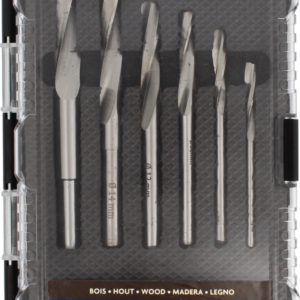 COFFRET 6 MECHES A MORTAISER COUPE HELICO GAUCHE Acier - 322.500.01 - LEMAN