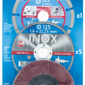PACK MEULEUSE DISQUES Ø125 BETON - INOX - METAL - PACKMEUL.125 - LEMAN