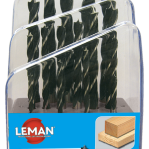 COFFRET 15 FORETS COUPE HELICOIDALE POUR BOIS Acier - 201.500.15 - LEMAN