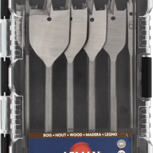 COFFRET 10 MECHES A BOIS PLATES QUEUE 6 PANS Acier WS - 304.500.10 - LEMAN