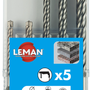 COFFRET 5 FORETS BETON SDS+ 2 TAILLANTS - 603.000.05 - LEMAN