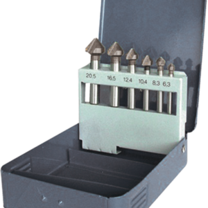 COFFRET 6 FRAISES CONIQUES 90° TRIPLE TRANCHANT Acier - 808.000.06 - LEMAN