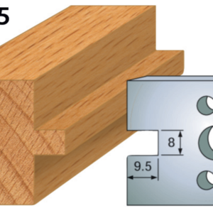JEU DE 2 FERS PROFILES ACIER HT.40MM N°095