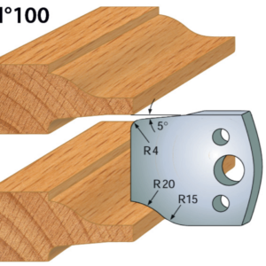 JEU DE 2 FERS PROFILES ACIER HT.40MM N°100