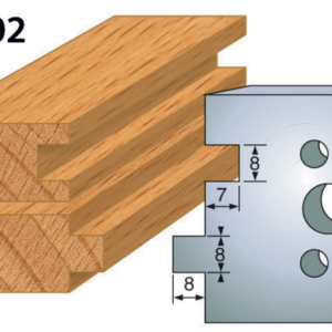 JEU DE 2 FERS PROFILES ACIER HT.50MM N°202