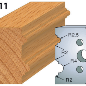 JEU DE 2 FERS PROFILES ACIER HT.50MM N°211
