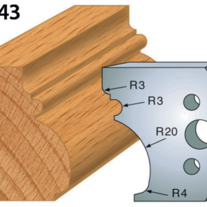 JEU DE 2 FERS PROFILES ACIER HT.50MM N°243