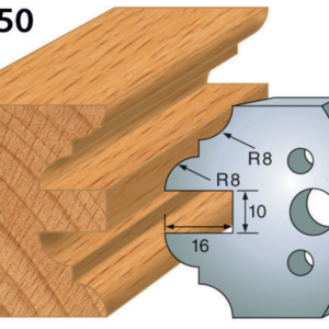 JEU DE 2 FERS PROFILES ACIER HT.50MM N°250