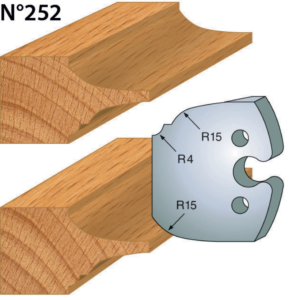 JEU DE 2 FERS PROFILES ACIER HT.50MM N°252