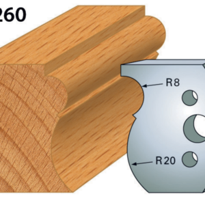 JEU DE 2 FERS PROFILES ACIER HT.50MM N°260