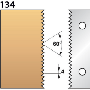 JEU DE 2 FERS PROFILES N°134 POUR P.O. HT.90MM