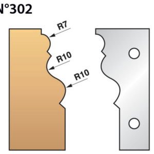 JEU DE 2 FERS PROFILES N°302 POUR P.O. HT.90MM