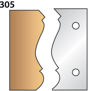 JEU DE 2 FERS PROFILES N°305 POUR P.O. HT.90MM