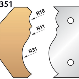 JEU DE 2 FERS PROFILES N°351 POUR P.O. HT.90MM