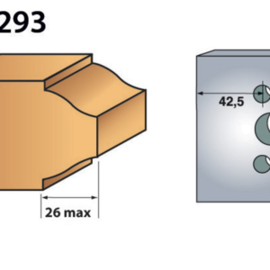 JEU DE 2 CONTRE-FERS PROFILES HT.50MM N°293 - 856.293 - LEMAN