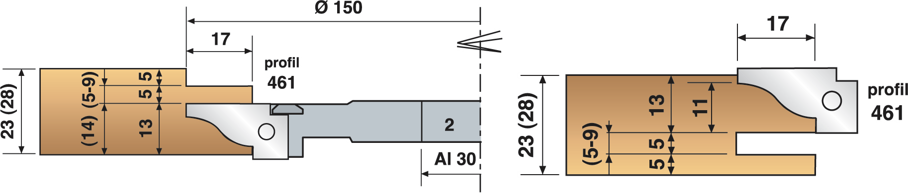PO PROFILS - C/P N°461 D150 AL30 EP14 Z2 Avt 17 - 987.150.30.461 - LEMAN – Image 7