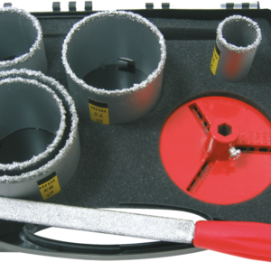 5 TREPANS CONCRETION HM D33/53/63/67/73 + ACCESS. COFFRET - 020055 - LEMAN