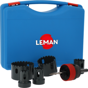 COFFRET DE 5 TREPANS D22-29-35-44-68 BRASE + PLUG - VAL67.05PLUG - LEMAN