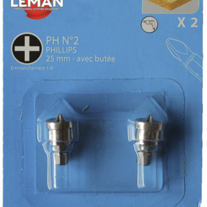 LOT DE 2 EMBOUTS AVEC BUTEE POUR PLACO - 51902.02 - LEMAN