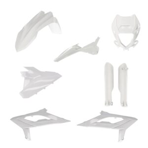 Kit Plastique Cycra 5 Elements + Protection Fourche Beta Enduro 2023 - Blanc