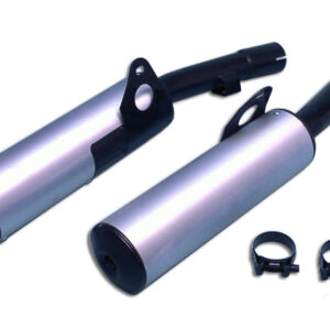 Silencieux Rond GPZ 600 R/GPX 600 R Rond Ø100 Noirs Revêtement Alu Homologués - Vendus par Paire