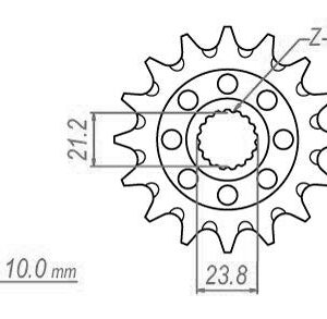 Pignon Rm-Z 450 2013 - 520 - 14 Dents -
